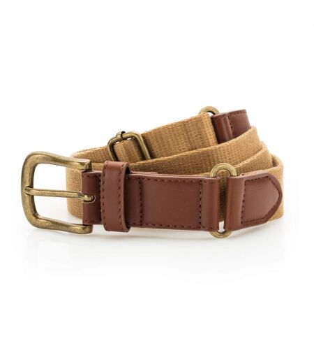 Ceinture En Simili Cuir Et Toile Homme Camel Asquith & Fox