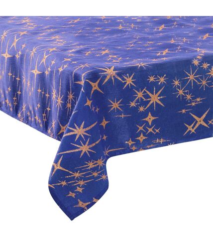 Nappe étoiles de Noël Caneva - L. 140 x l. 360 cm - Bleu nuit