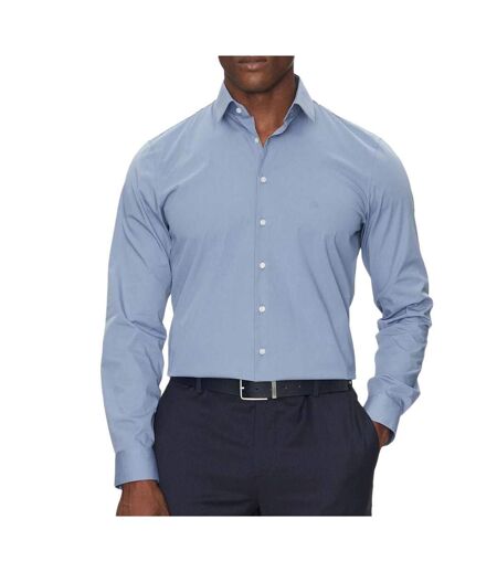 Chemise bleu homme calvin klein jeans poplin stretch slim - 38