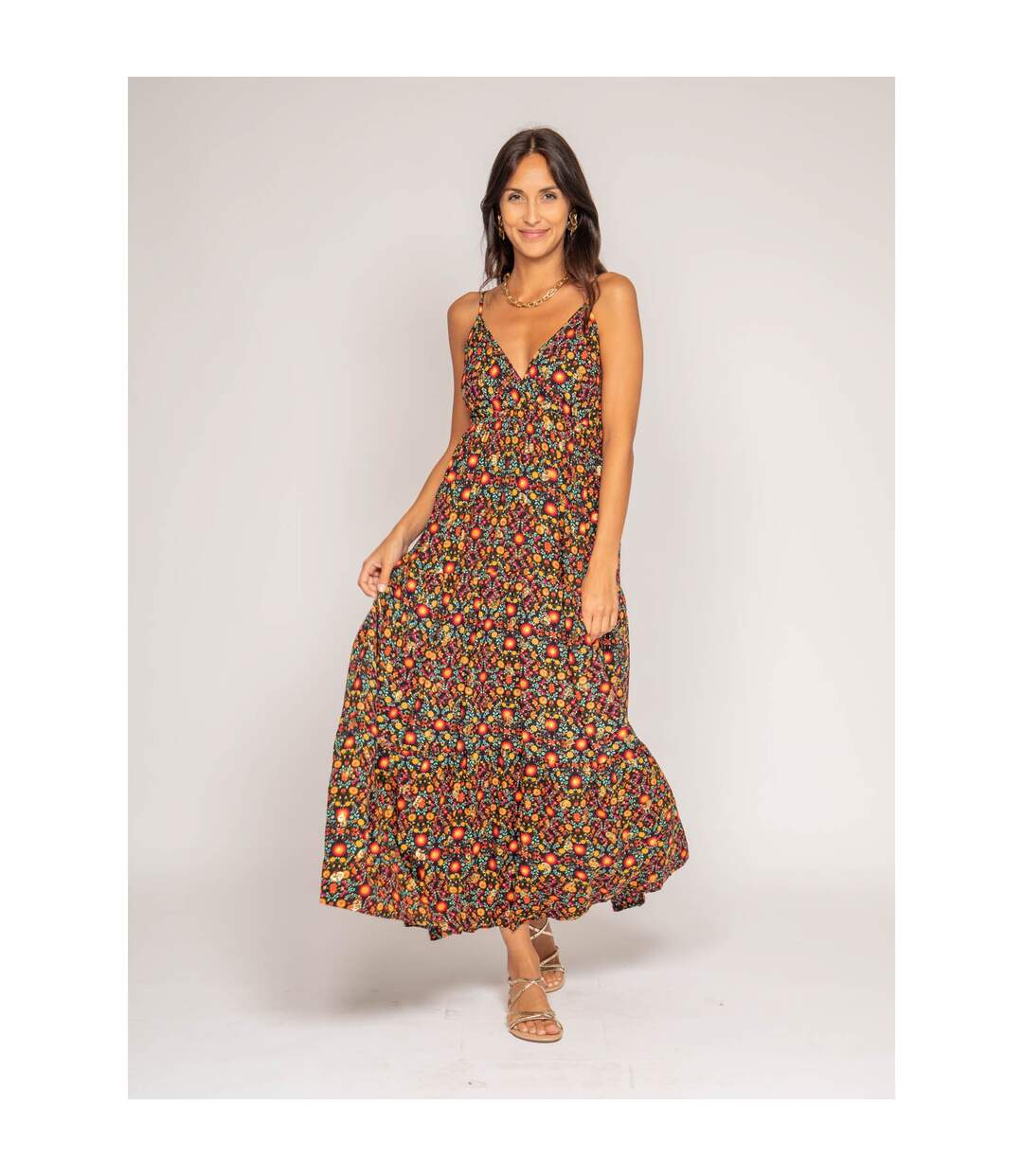 Robe longue motifs IMELLE - Dona X Lisa