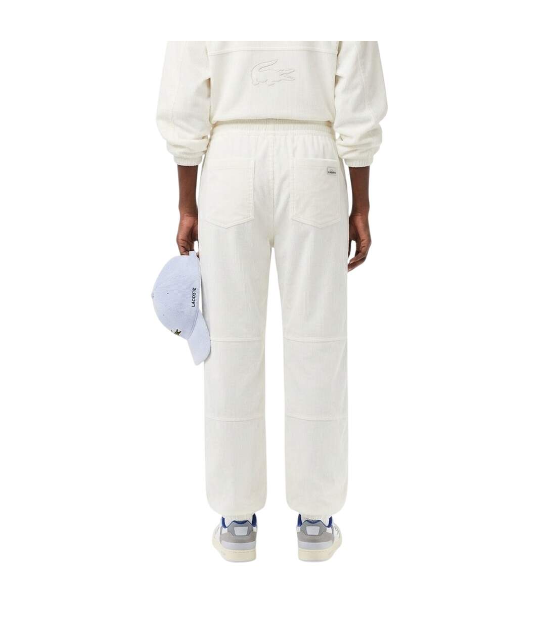 Pantalon De Jogging Motif/style Uni Femme Blanc Lacoste-3