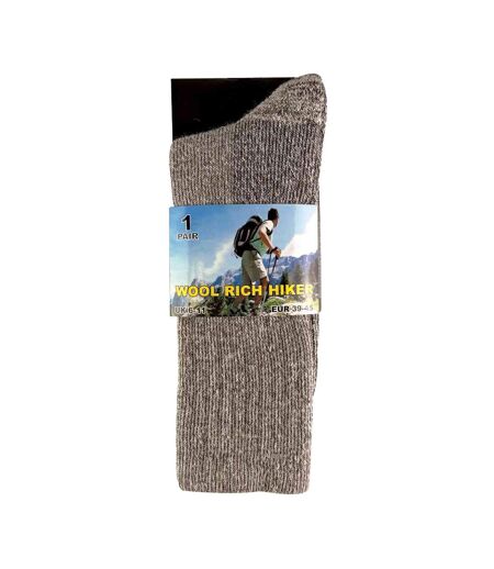 2 Pack Mens Cushioned Heel & Toe Thermal Wool Hiking Socks