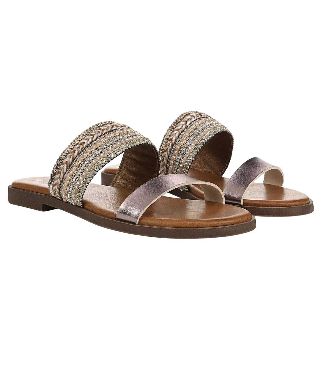 Womens/ladies Curtis Embellished Sandals Tan Blowfish Malibu-1