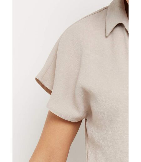 Chemisier manches courtes, noué taille