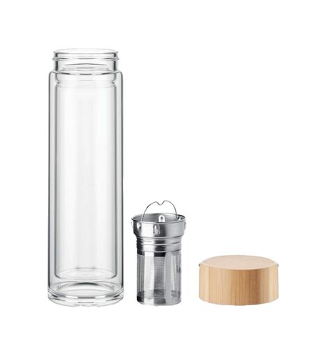 Batami glass double wall 400ml water bottle one size transparent MidOcean