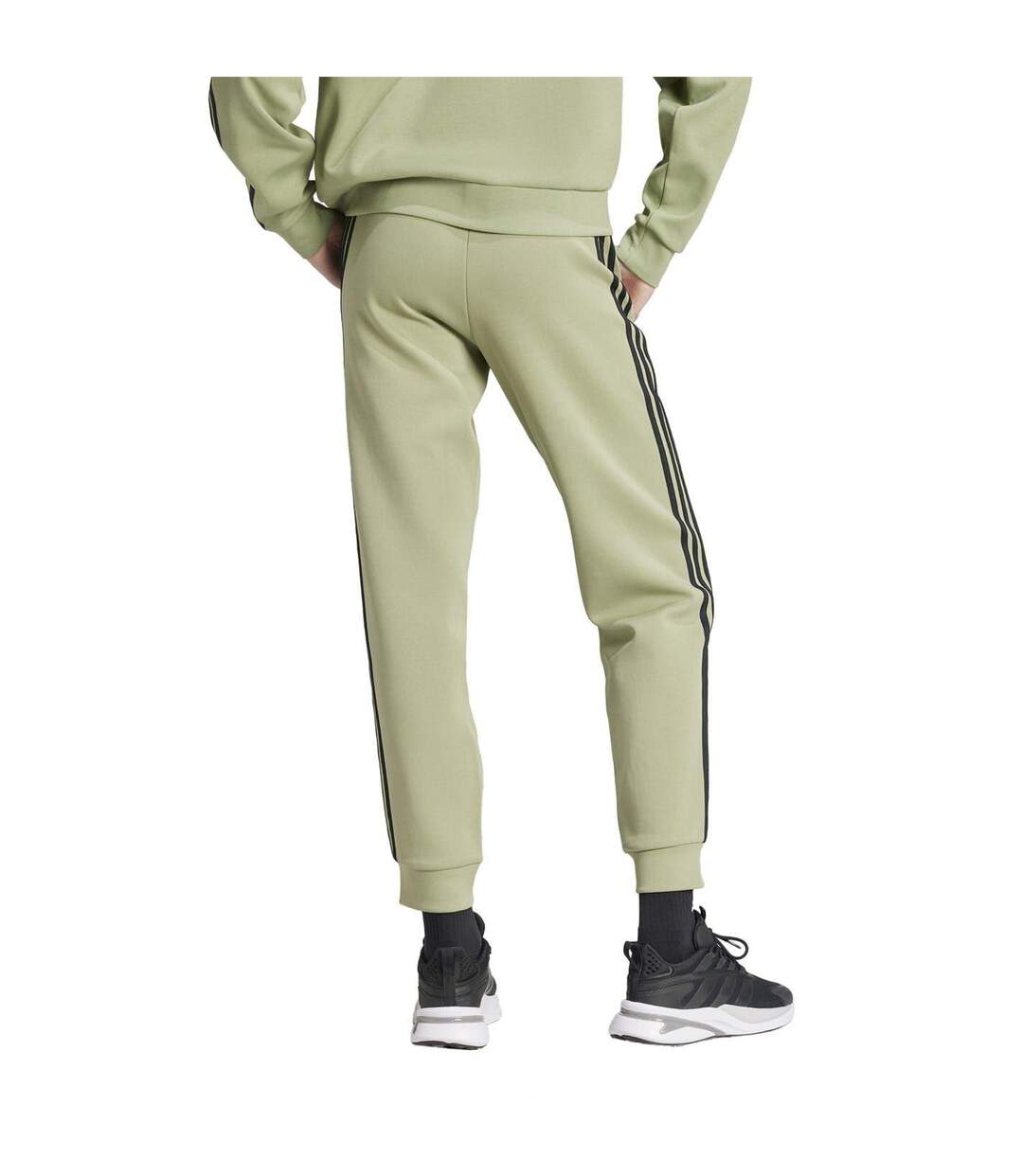 Womens/ladies Future Icons 3 Stripes Jogging Bottoms Green Adidas-3