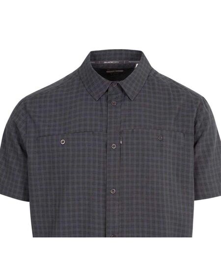 Chemise Manches Courtes Motif/style À Carreaux Gilcrux Homme Gris Foncé À Carreaux Trespass
