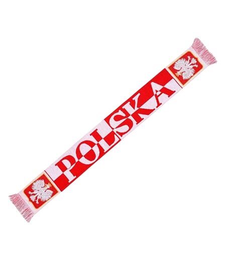 Écharpe Motif/style Emblème Taille Unique Blanc Rouge Poland FA
