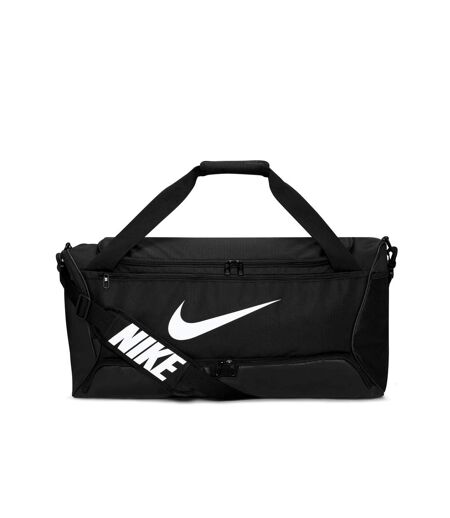Nike Brasilia Swoosh Training 15.8gal Duffle Bag (Black/White) (One Size)
