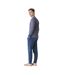 JJB12 Men's Long Sleeve Round Neck Cotton Pajamas