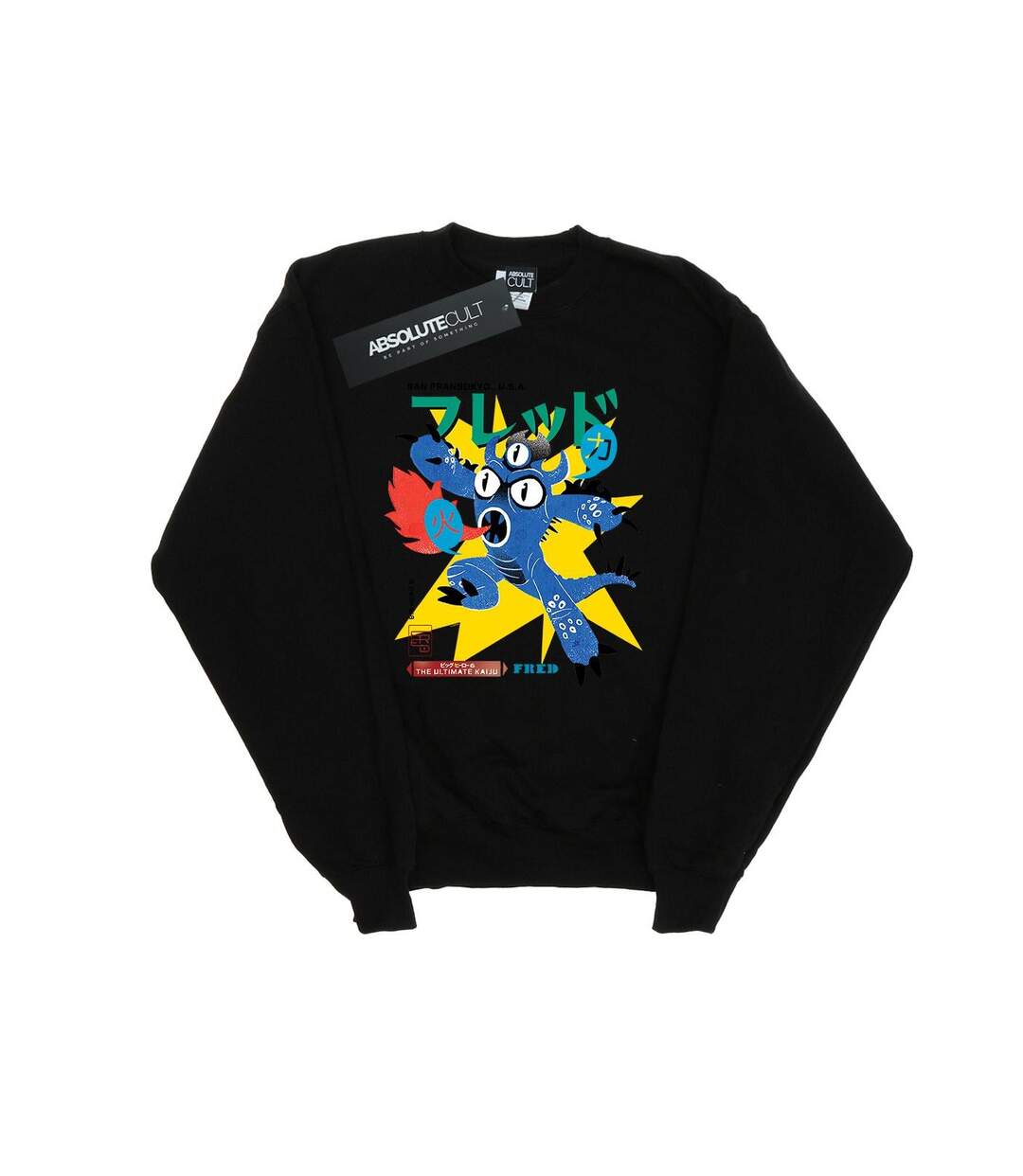Disney Sweatshirt Big Hero 6 Fred Ultimate Kaiju - Femme/Femme (Noir) - UTBI12606-1