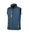 Result Mens Black Compass Padded Soft Shell Gilet (Navy/Yellow)