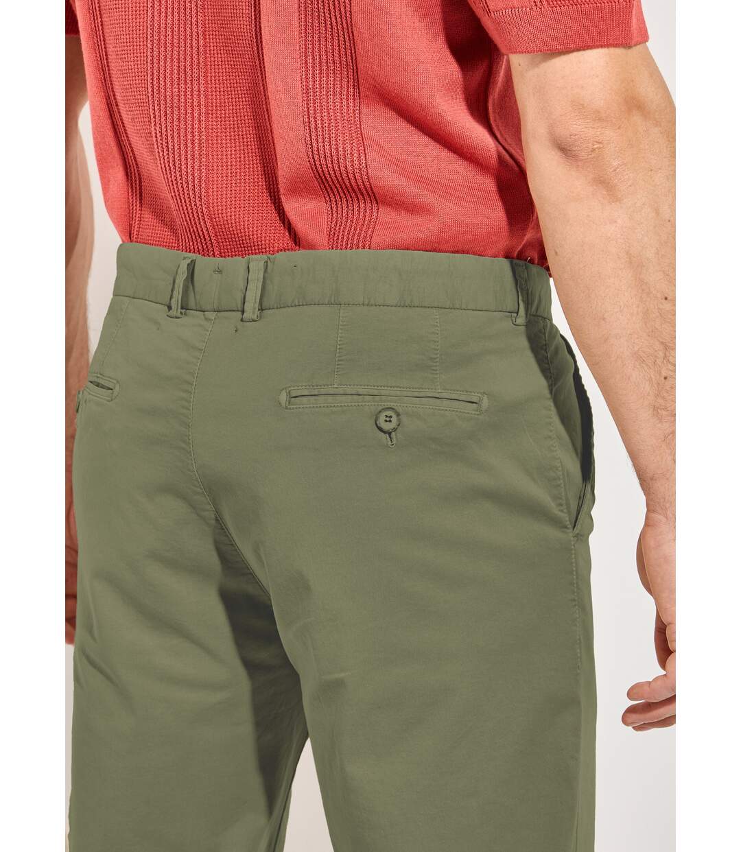 Pantalon chino droit toile coton stretch-3
