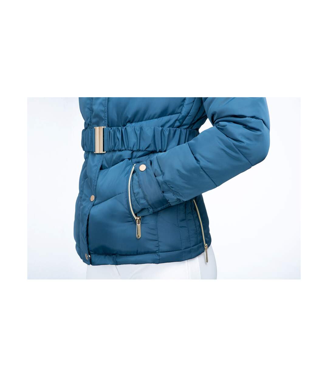 Womens/ladies cornhill padded jacket cool slate blue Coldstream-4