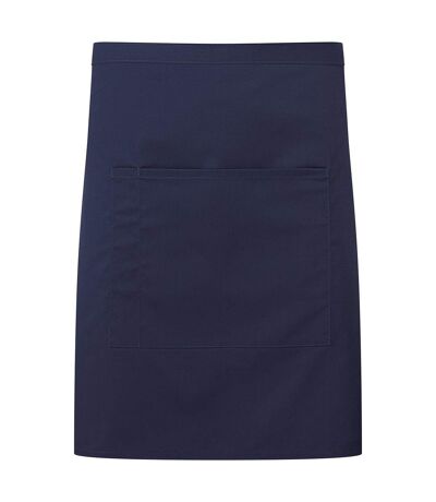 Colours front pocket waist apron one size navy Premier