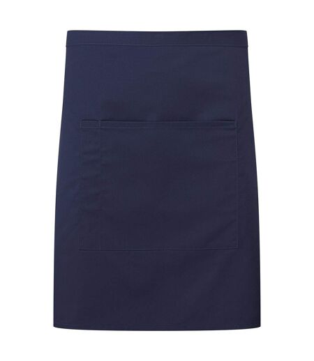 Colours front pocket waist apron one size navy Premier