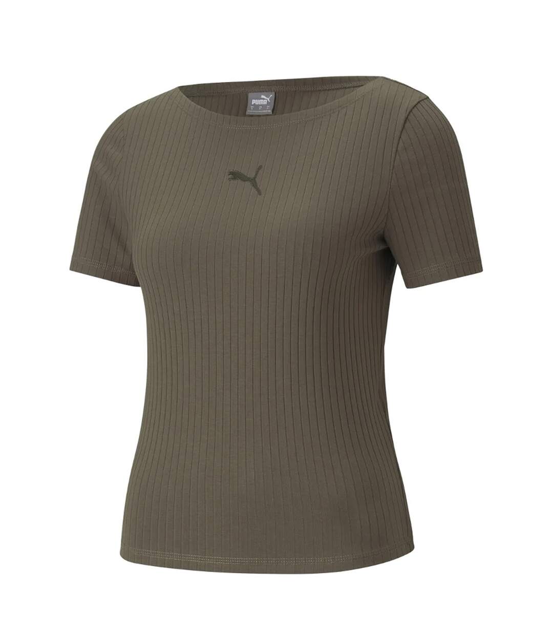 T-shirt Femme Vert Kaki Sombre Puma-1