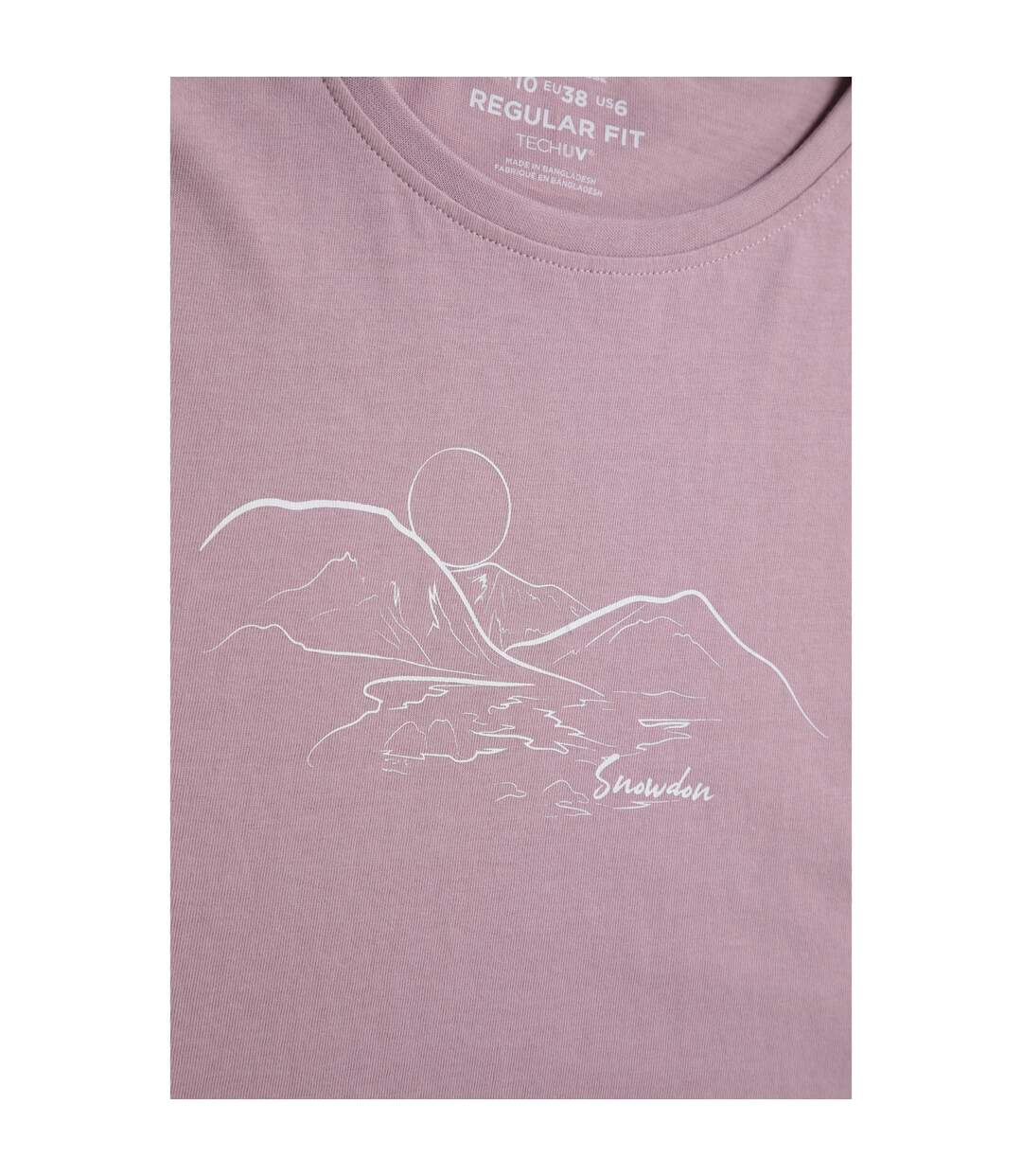 T-shirt À Manches Courtes Et Coupe Décontractée Imprimé Graphique Snowdon Pour Femme Rose Mountain Warehouse-3