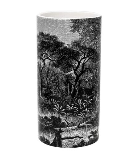 Vase en céramique imprimé 12 x 25 cm Black Forest