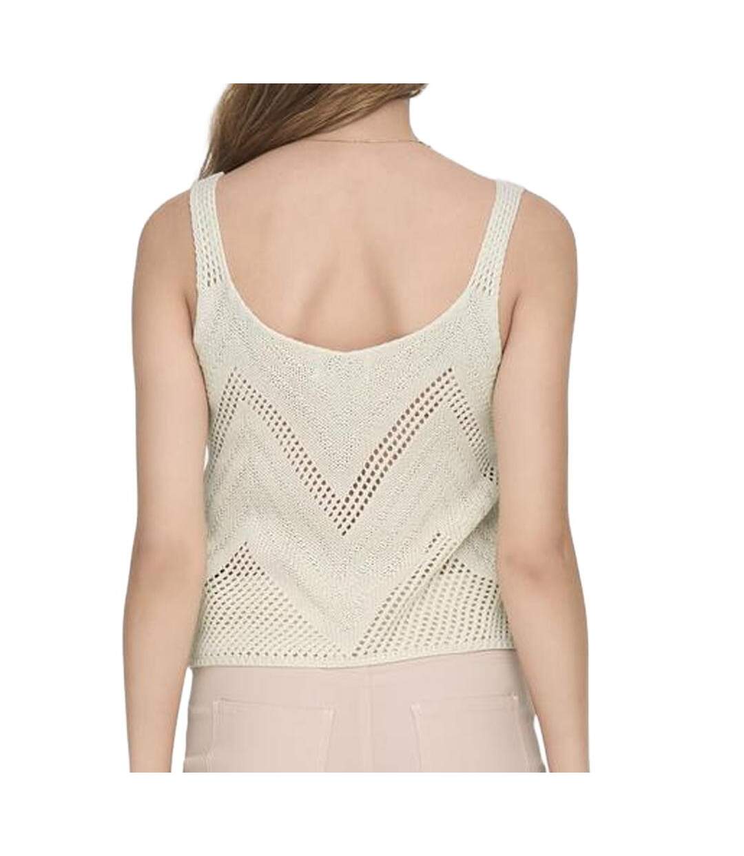 Top crochet beige femme jdy 15226348-2
