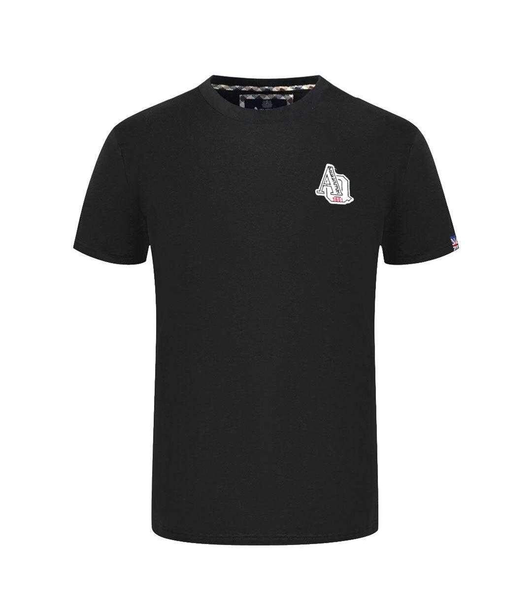 T-shirt Motif Logo Aq Homme Noir Aquascutum-1