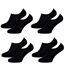 Chaussettes Femme LOTTO Socquettes Tiges courtes Sport Pack de 4 Paires Footies LOTTO Noires