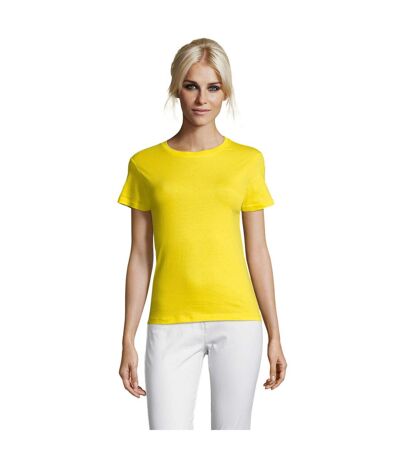SOLS Womens/Ladies Regent Short Sleeve T-Shirt (Lemon) - UTPC2792
