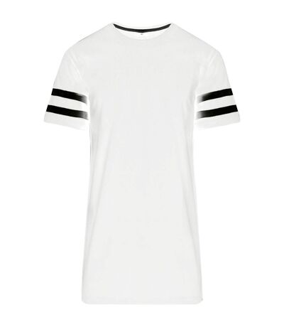 Build Your Brand Unisex Stripe Jersey Short Sleeve T-Shirt (White/Black)