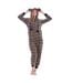 Combinaison Motif/style Imprimé Léopard Femme Marron Noir Keanu-2
