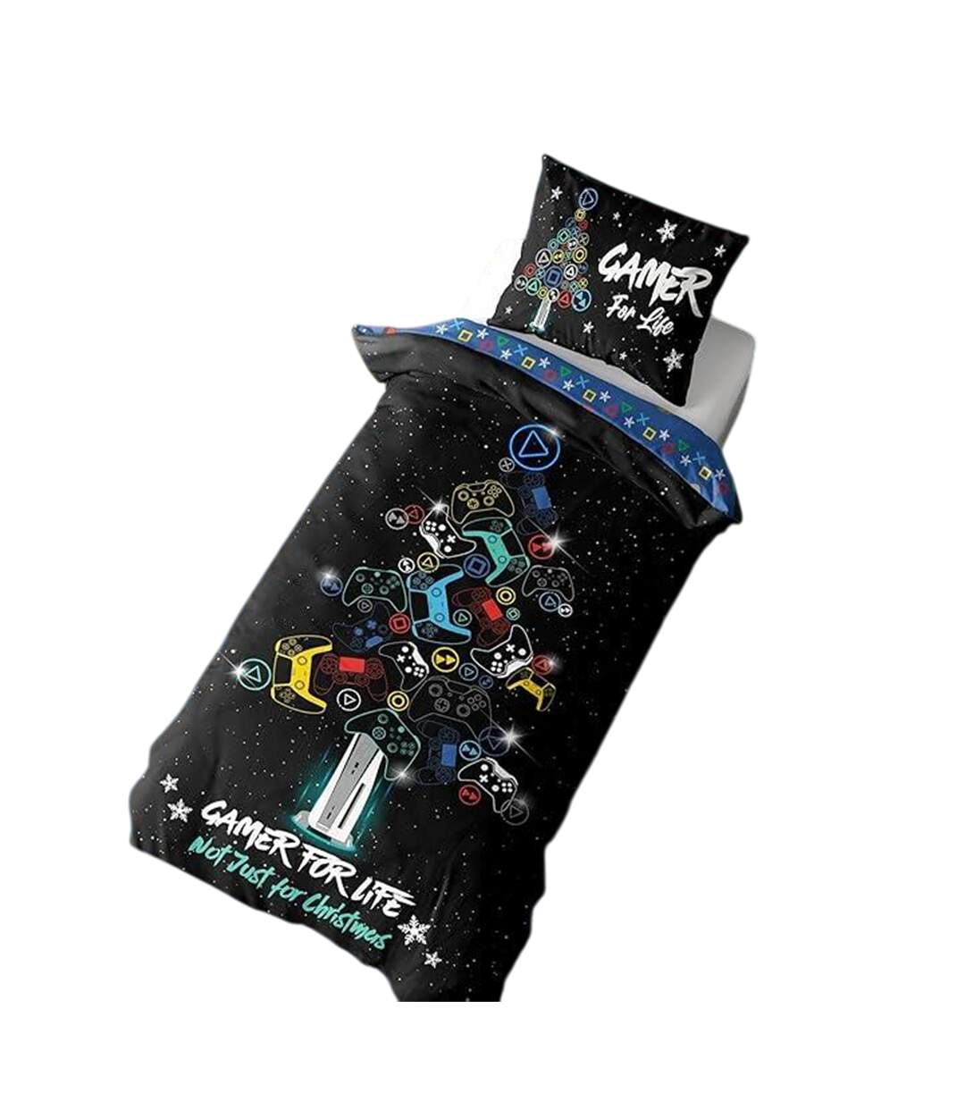 Gamer For Life Christmas Reversible Duvet Set Multicoloured Floso-3