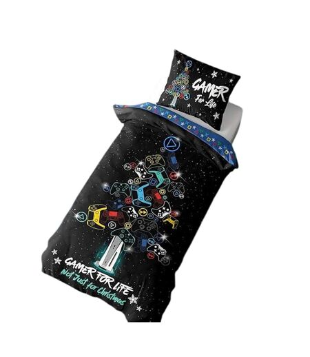Gamer For Life Christmas Reversible Duvet Set Multicoloured Floso