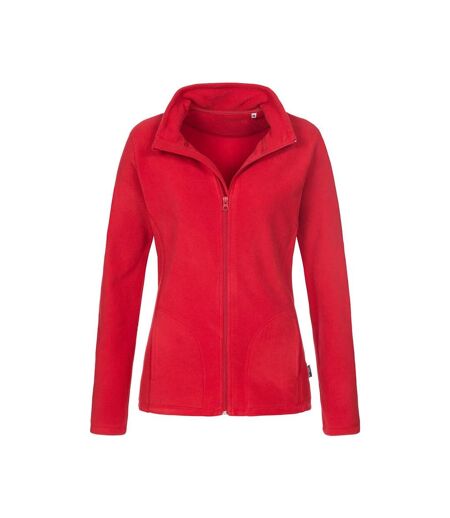 Stedman Womens/Ladies Active FZ Fleece (Scarlet Red) - UTAB297