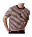 T-Shirt à rayure marron/écru homme calvin klein jeans 20s stripe-1