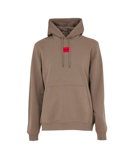 Mens Cotton Blend Pullover Hoodie Medium Grey Hugo