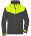 Veste 4 saisons softshell - Homme - JN1180 - gris carbone et jaune vif