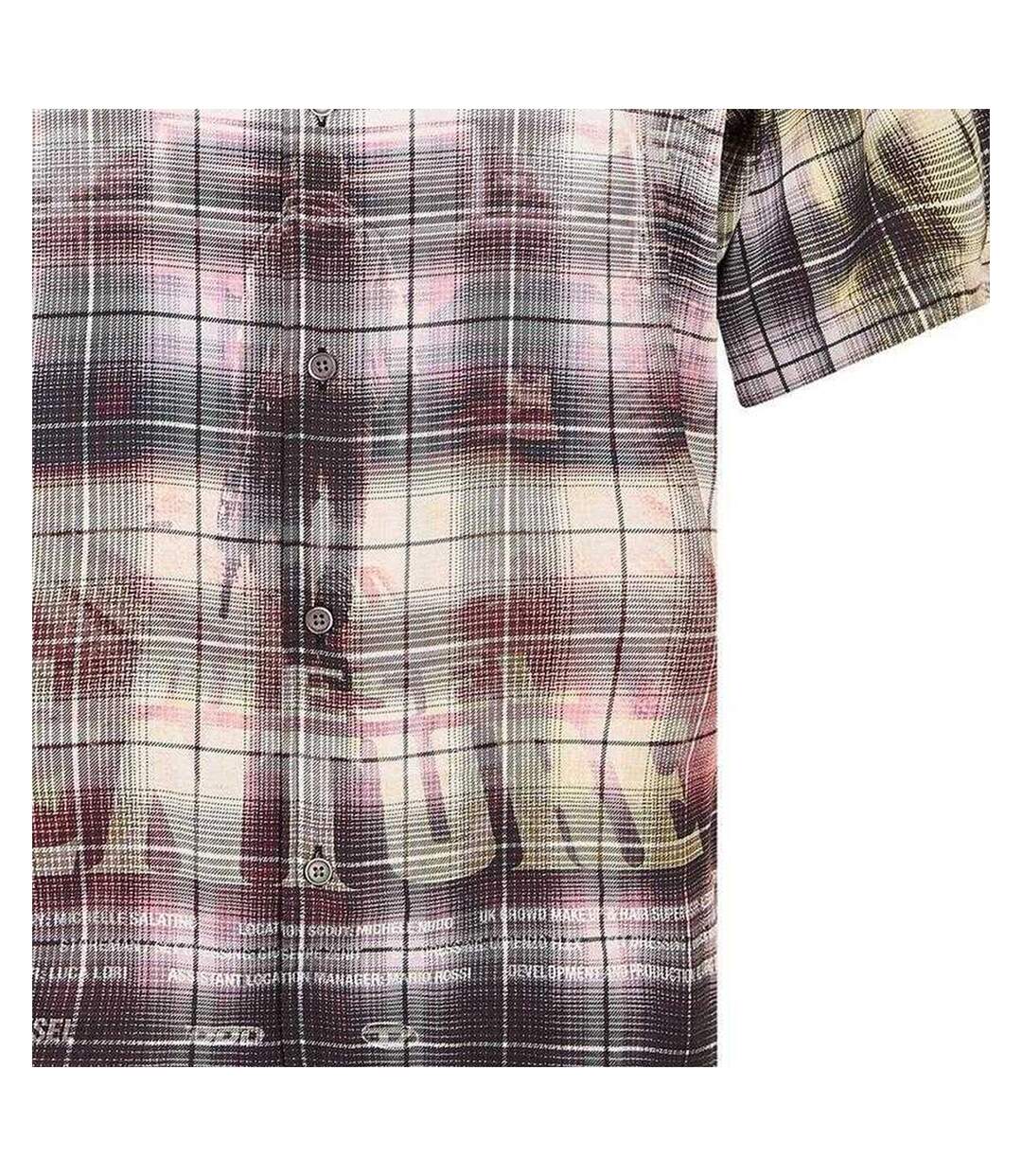 Mens S-tilborg Graphic Collared Shirt Black Diesel-3