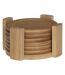 Lot de 6 Dessous de verre en bambou et son rack de rangement-1