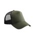 Casquette trucker adulte vert sombre / noir Beechfield