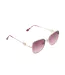Gilded Metal Frame Sunglasses One Size Gold Light Pink Dune London-3