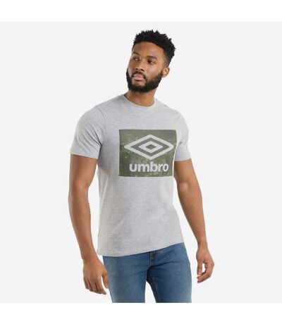Mens digi camo box t-shirt grey marl Umbro