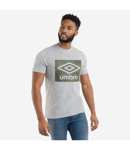 Mens digi camo box t-shirt grey marl Umbro