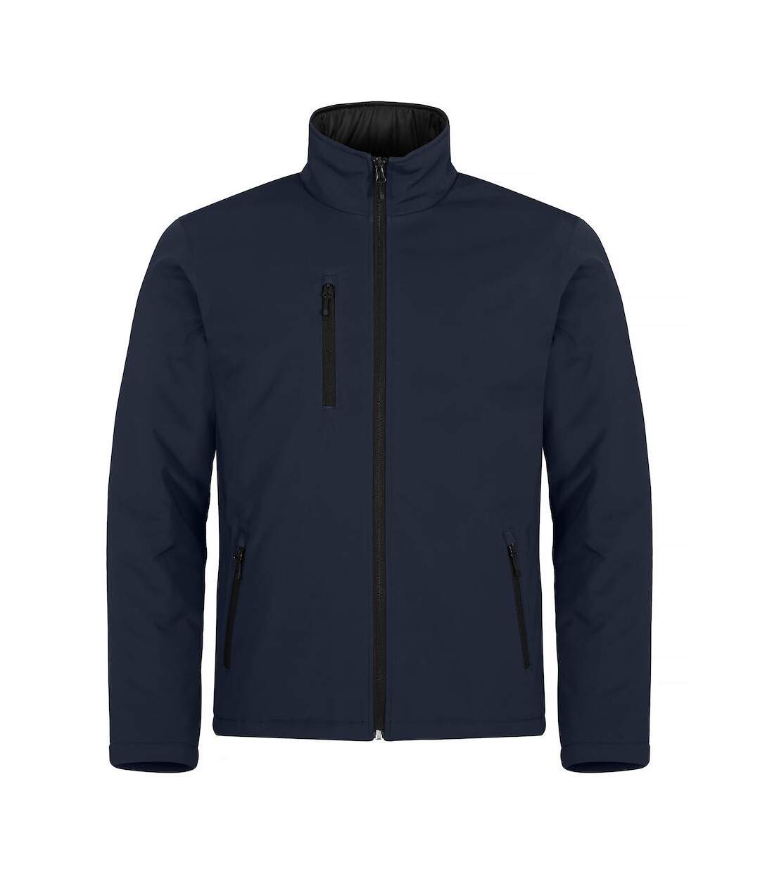 Mens Padded Soft Shell Jacket Dark Navy Clique-1