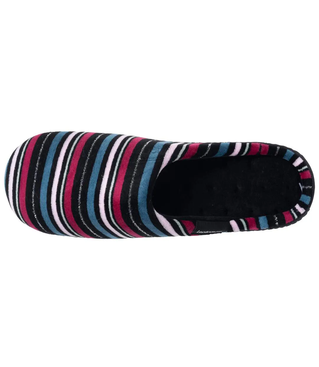 Isotoner Chaussons Mules femme microvelours semelle ergonomique, mousse à mémoire forme-2