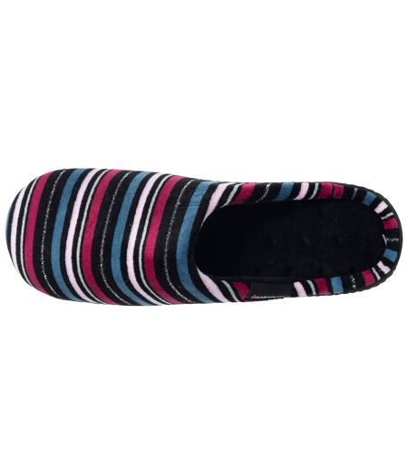 Isotoner Chaussons Mules femme microvelours semelle ergonomique, mousse à mémoire forme