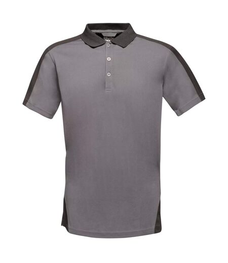 Polo de sport contrast homme gris / noir Regatta