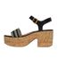 Womens/ladies Eloise Leather Platform Sandals Black FitFlop-2