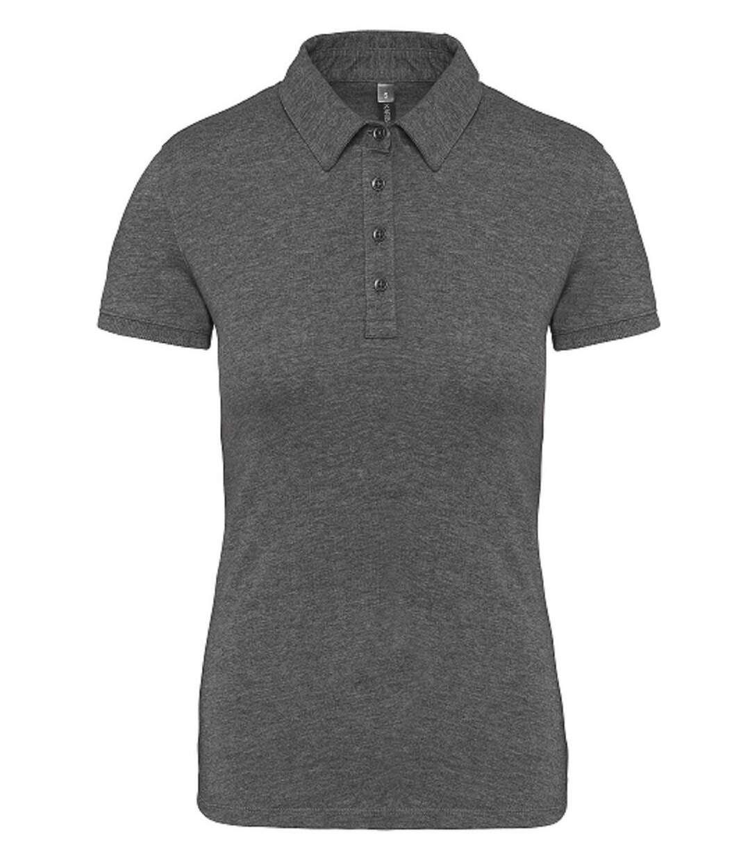 Polo jersey manches courtes - Femme - K263 - gris heather