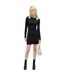 Robe Courte Manches Longues Kalypso Femme Noir Hugo Boss-1
