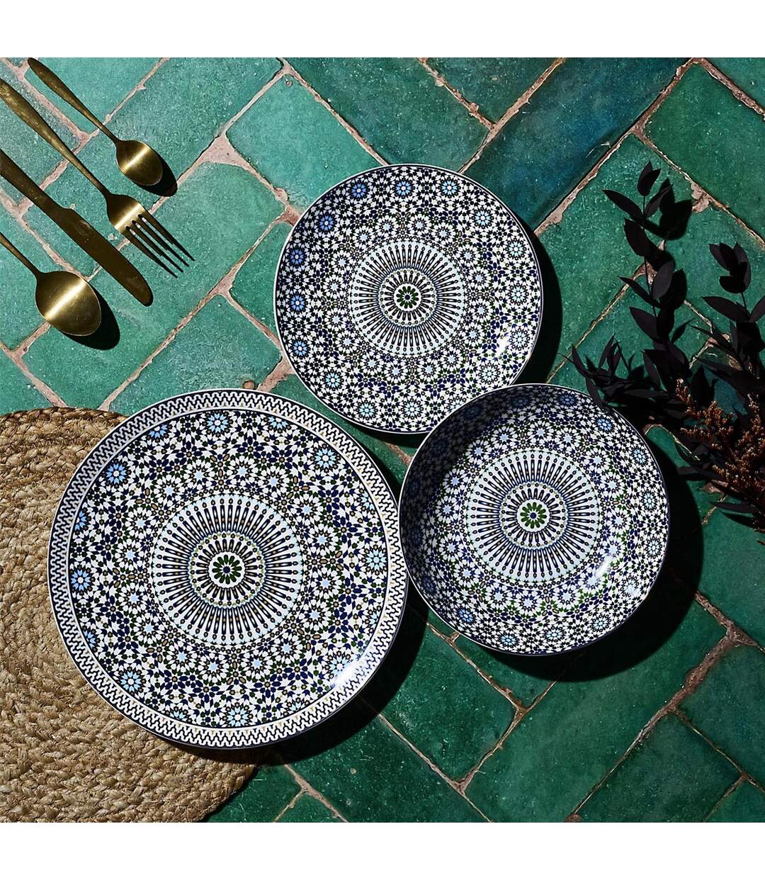 Lot de 6 Assiettes Creuses Sana 20cm Multicolore-3