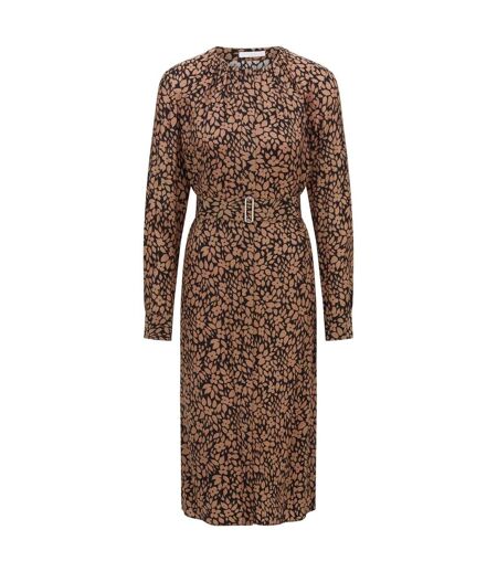 Robe Dibanora2 Femme Noir Marron Boss